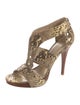 Stuart Weitzman Snakeskin Animal Print Sandals