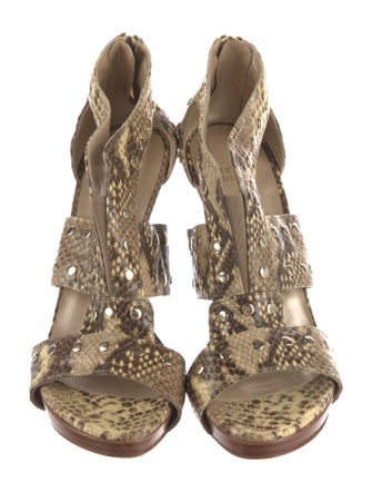Stuart Weitzman Snakeskin Animal Print Sandals