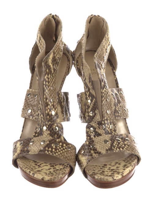 Stuart Weitzman Snakeskin Animal Print Sandals
