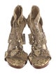 Stuart Weitzman Snakeskin Animal Print Sandals