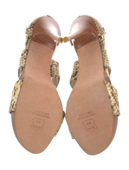 Stuart Weitzman Snakeskin Animal Print Sandals