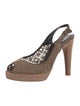 Stuart Weitzman Tweed Pattern Slingback Pumps