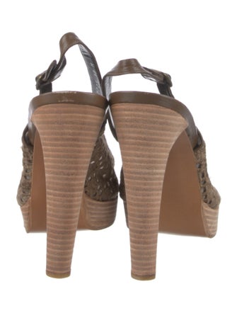 Stuart Weitzman Tweed Pattern Slingback Pumps