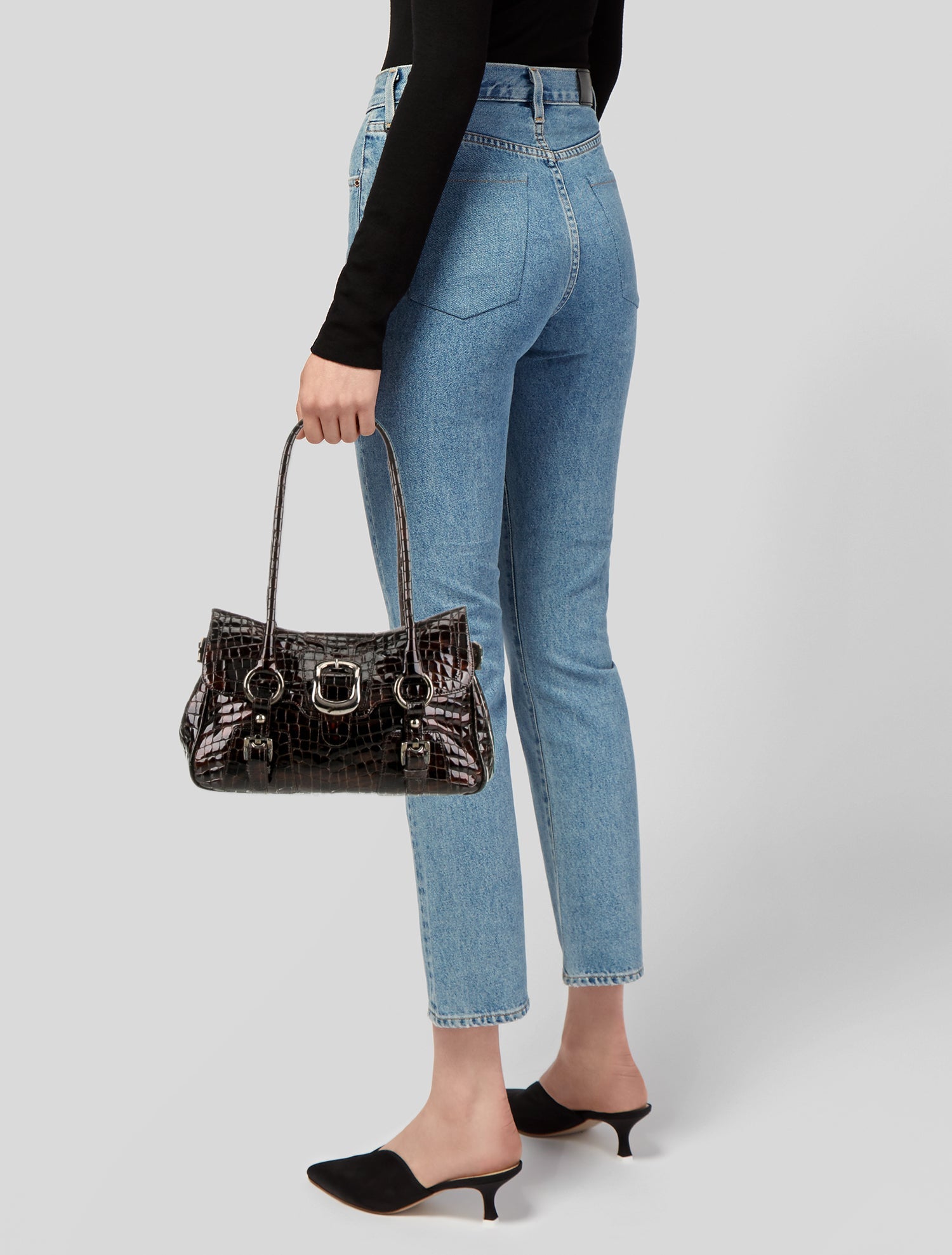 Stuart Weitzman Patent Leather Shoulder Bag