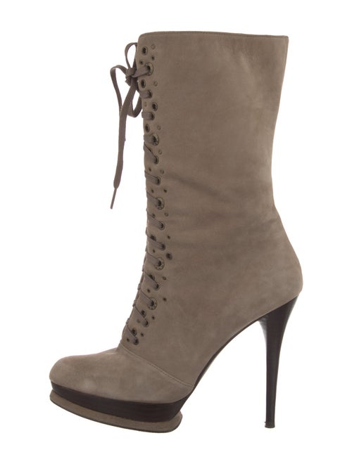 Stuart Weitzman Suede Lace-Up Boots