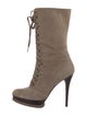 Stuart Weitzman Suede Lace-Up Boots