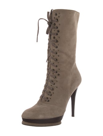 Stuart Weitzman Suede Lace-Up Boots