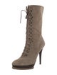Stuart Weitzman Suede Lace-Up Boots
