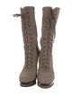 Stuart Weitzman Suede Lace-Up Boots