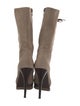 Stuart Weitzman Suede Lace-Up Boots