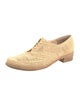 Stuart Weitzman Raffia Lace Pattern Oxfords