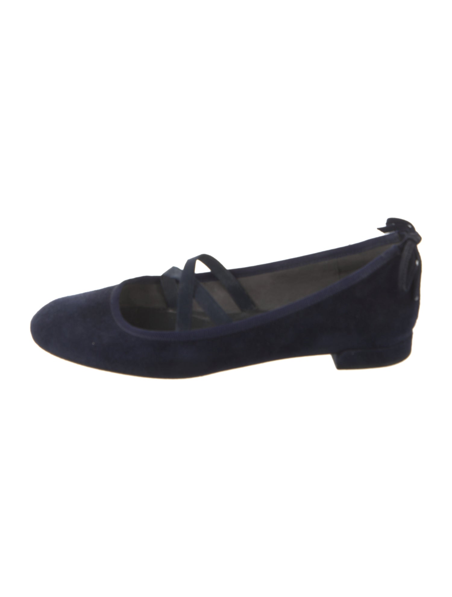 Stuart Weitzman Suede Bow Accents Ballet Flats