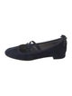 Stuart Weitzman Suede Bow Accents Ballet Flats