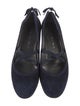 Stuart Weitzman Suede Bow Accents Ballet Flats