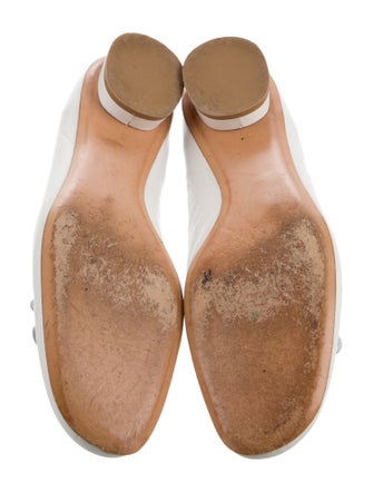 Stuart Weitzman Leather Bow Accents Slingback Pumps