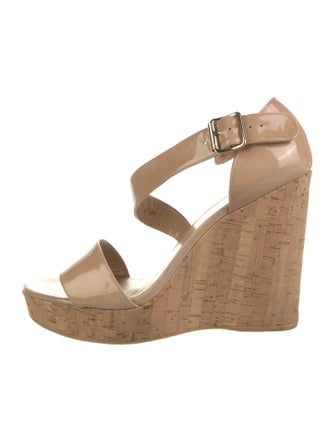 Stuart Weitzman Patent Leather Slingback Sandals