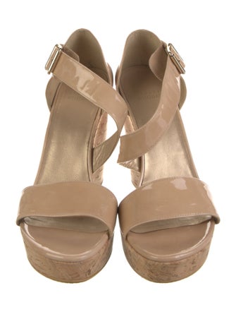 Stuart Weitzman Patent Leather Slingback Sandals