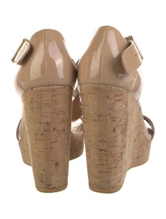 Stuart Weitzman Patent Leather Slingback Sandals