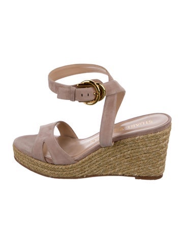 Stuart Weitzman Sandals Suede Espadrilles 6.5