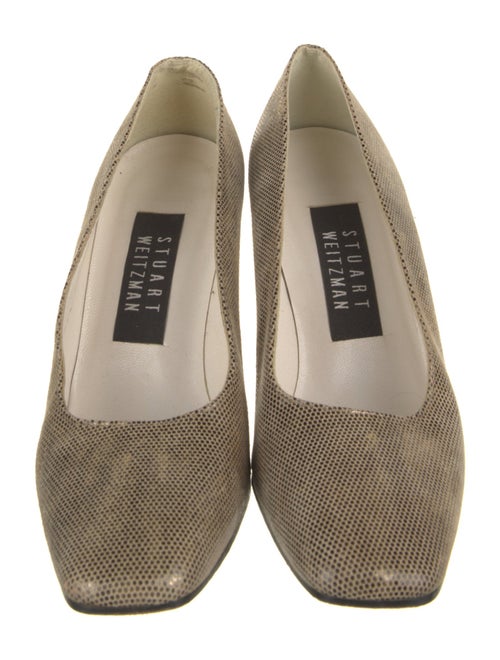 Stuart Weitzman Suede Animal Print Pumps