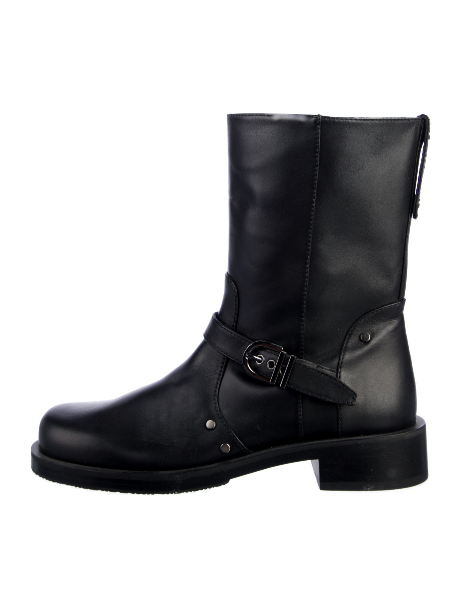 Stuart Weitzman Leather Moto Boots