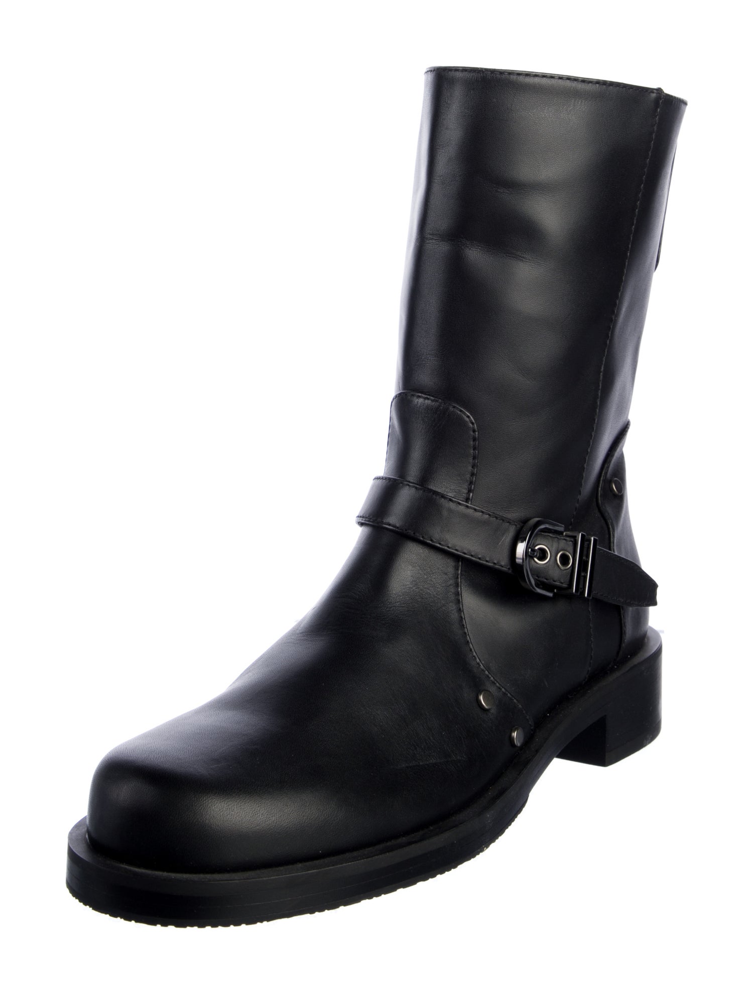 Stuart Weitzman Leather Moto Boots