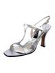 Stuart Weitzman Patent Leather T-Strap Sandals