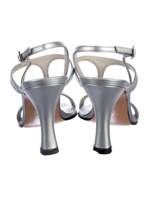 Stuart Weitzman Patent Leather T-Strap Sandals