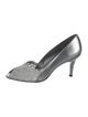 Stuart Weitzman Patent Leather Lace Pattern Pumps