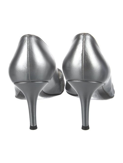 Stuart Weitzman Patent Leather Lace Pattern Pumps