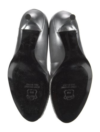 Stuart Weitzman Patent Leather Lace Pattern Pumps