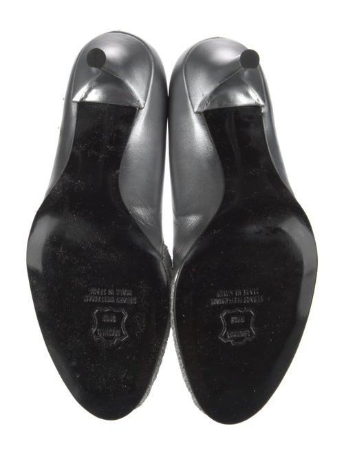 Stuart Weitzman Patent Leather Lace Pattern Pumps