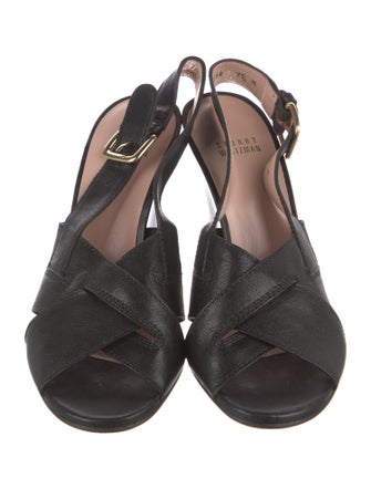 Stuart Weitzman Leather Slingback Sandals