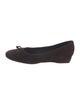 Stuart Weitzman Suede Bow Accents Ballet Flats