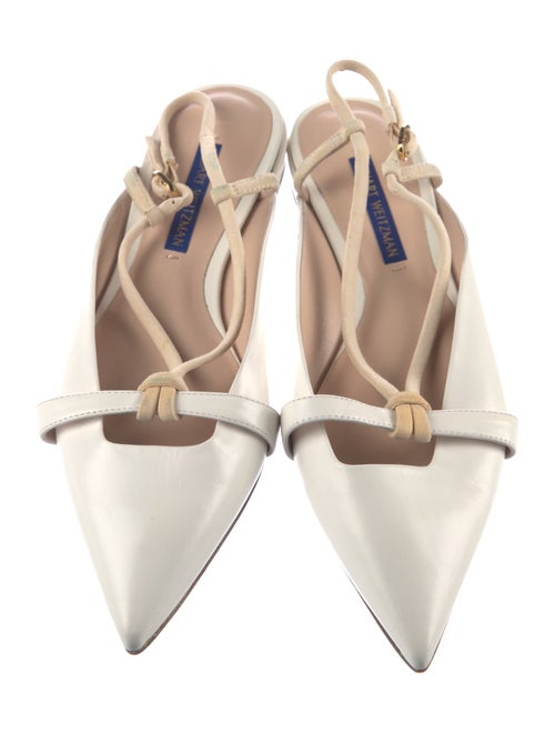 Stuart Weitzman Leather Slingback Flats