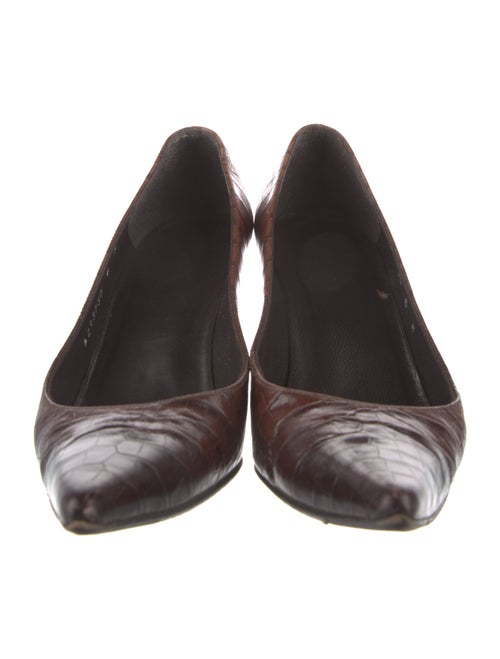 Stuart Weitzman Embossed Leather Pumps