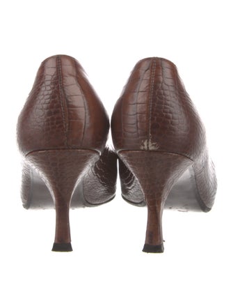 Stuart Weitzman Embossed Leather Pumps