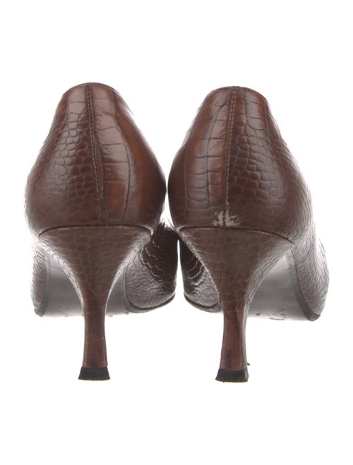 Stuart Weitzman Embossed Leather Pumps