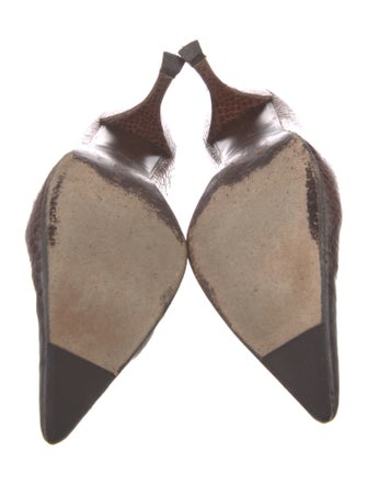 Stuart Weitzman Embossed Leather Pumps