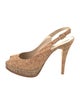 Stuart Weitzman Tweed Pattern Slingback Pumps