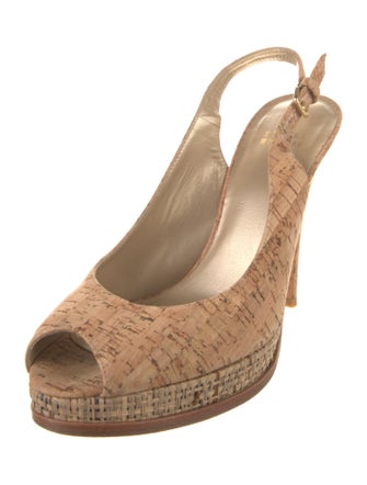 Stuart Weitzman Tweed Pattern Slingback Pumps