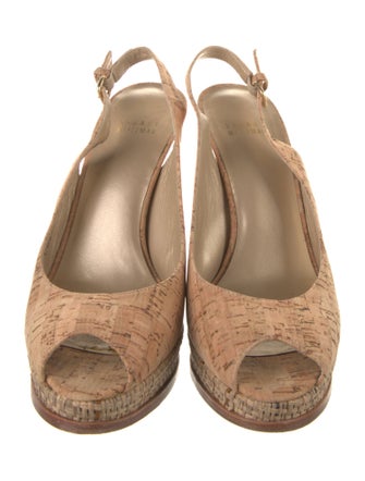 Stuart Weitzman Tweed Pattern Slingback Pumps