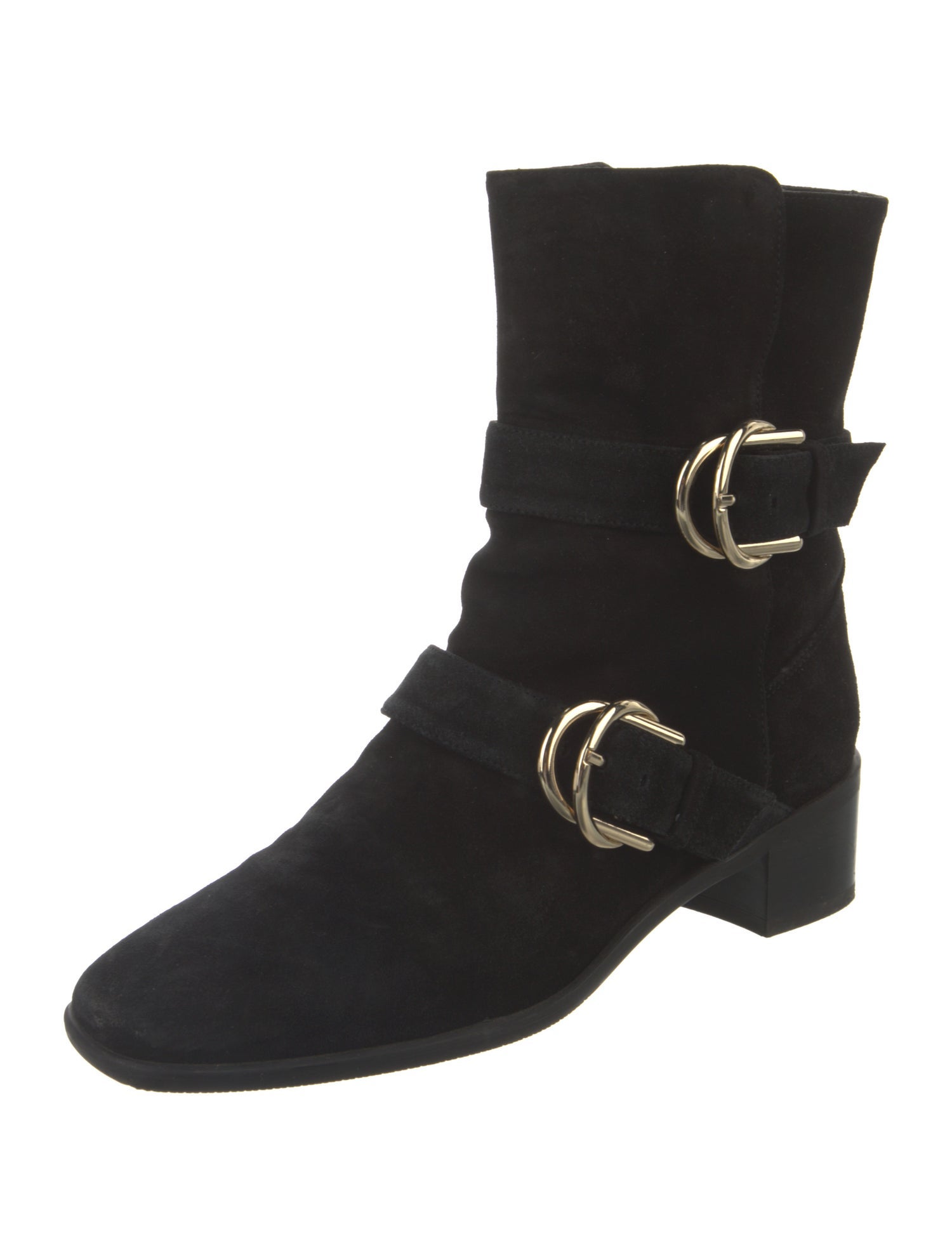 Stuart Weitzman Suede Moto Boots