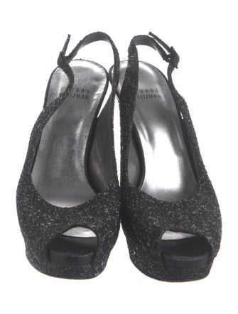 Stuart Weitzman Glitter Printed Slingback Pumps