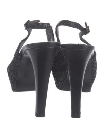 Stuart Weitzman Glitter Printed Slingback Pumps