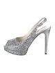 Stuart Weitzman Glitter Slingback Pumps