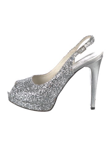 Stuart Weitzman Pumps Glitter Slingback US 7 |