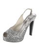 Stuart Weitzman Glitter Slingback Pumps