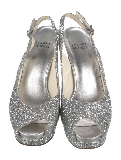 Stuart Weitzman Glitter Slingback Pumps