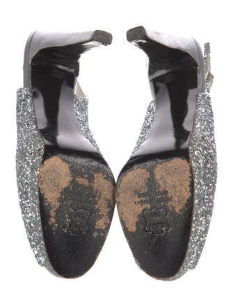 Stuart Weitzman Glitter Slingback Pumps